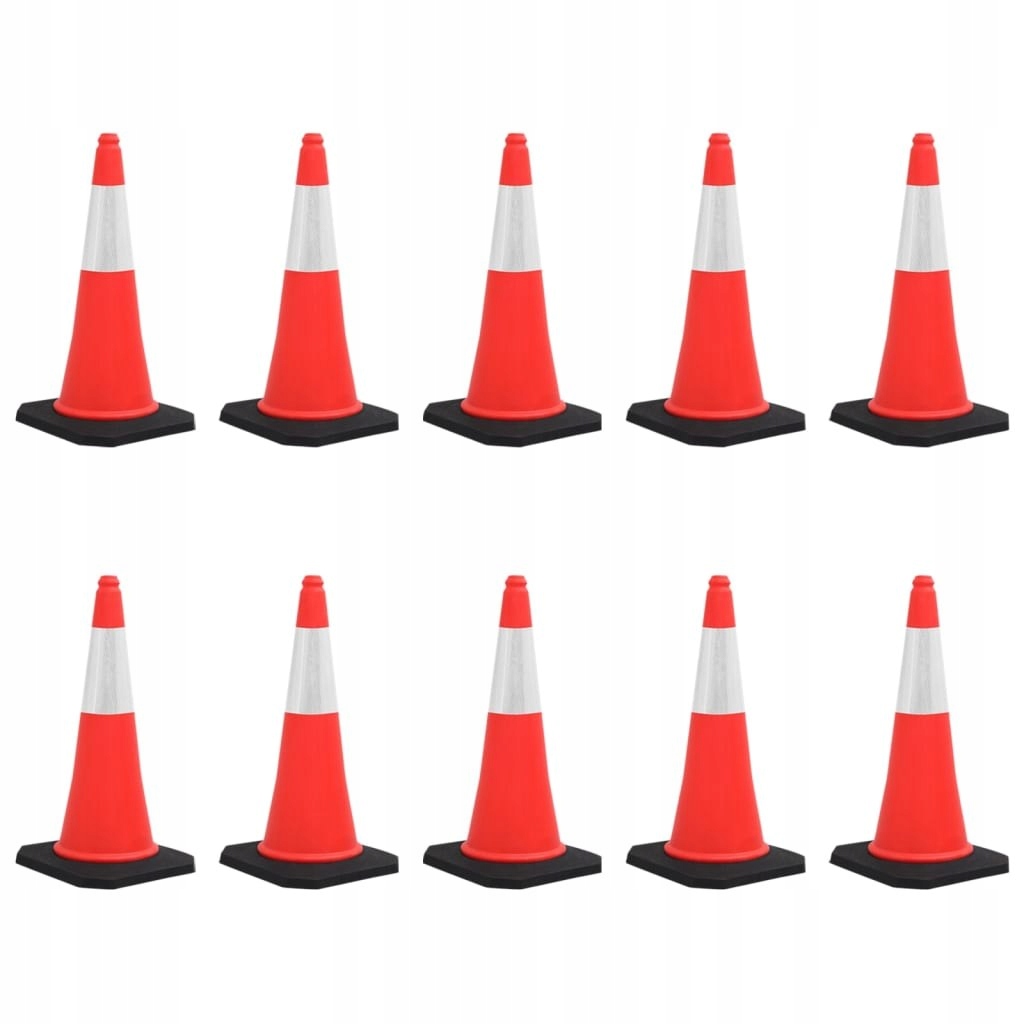 ODBLASKOWE PACHOŁKI DROGOWE 10 SZT CIĘŻKIE PODSTAW