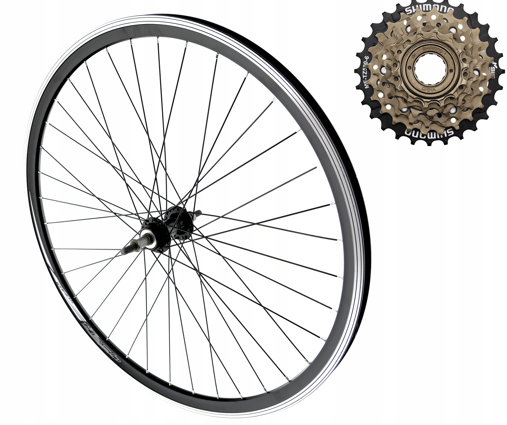 Kolo Na Kolo 26 Palců Zadní Volnoběžka Shimano 6 Řadé V-brake Černé