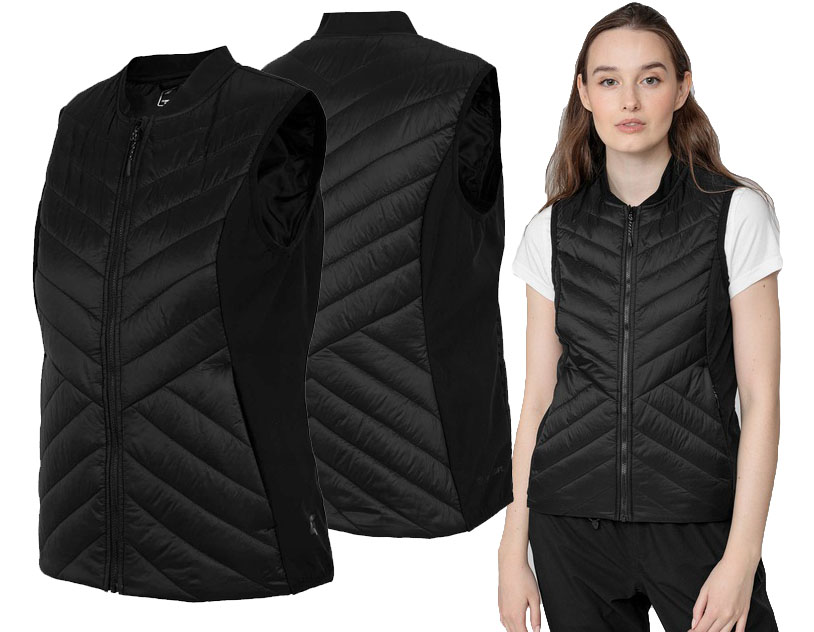 Bęzrękawnik Damski Primaloft 4F BZD060 pikowany czarny XL