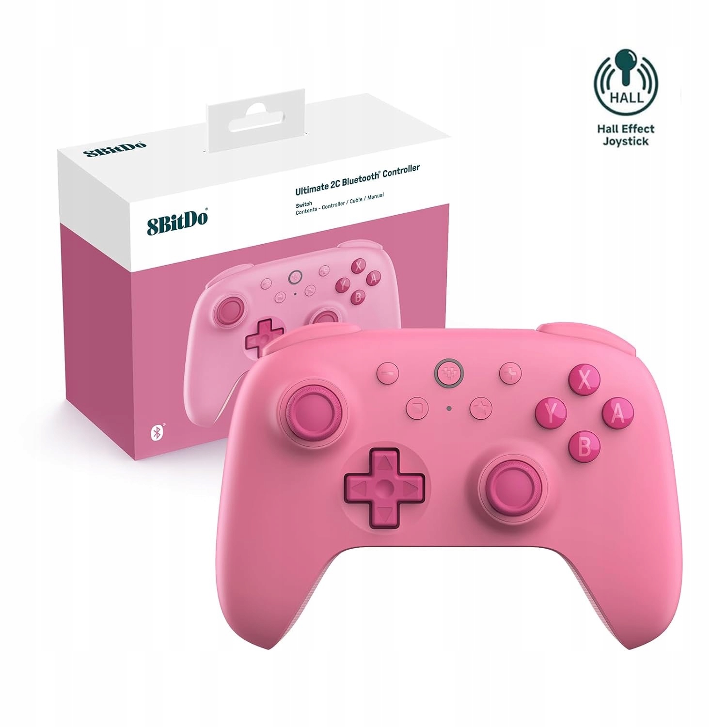 Ovladač Pad 8BitDo Ultimate 2C Bluetooth Pink Růžový Nintendo Switch