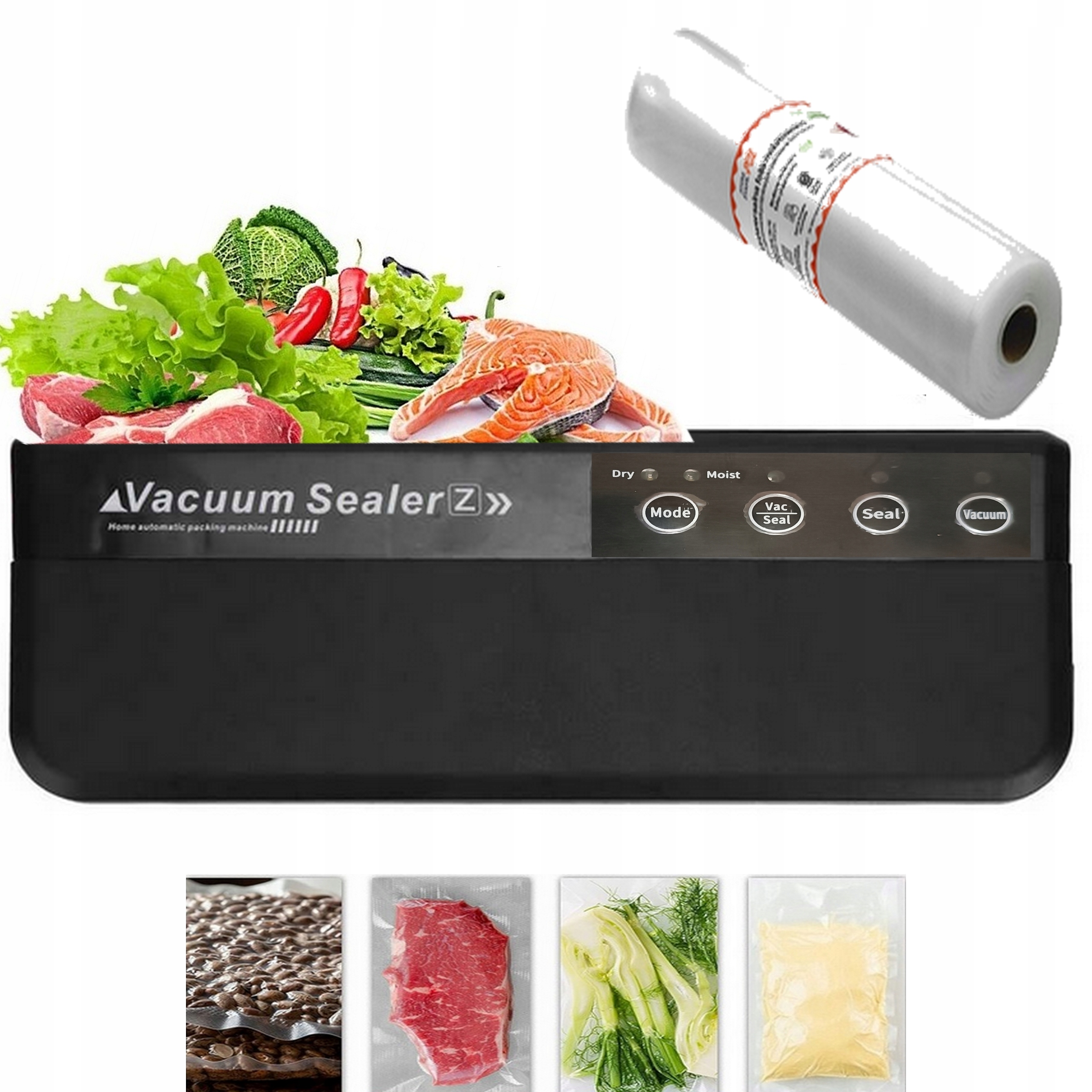 Zgrzewarka Próżniowa Pakowarka Do Żywności 110W 30 CM+ Folia 3m