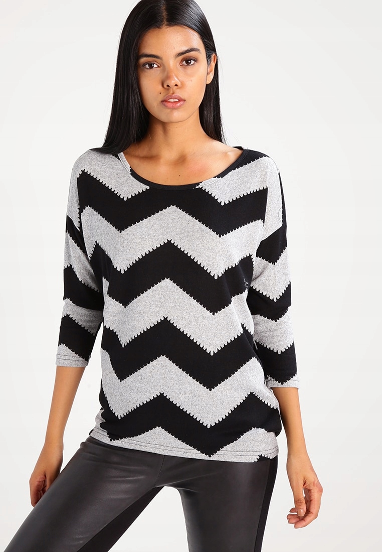 ONLY SWETER CZARNO SZARY KLASYCZNY DAMSKI L 1BAM