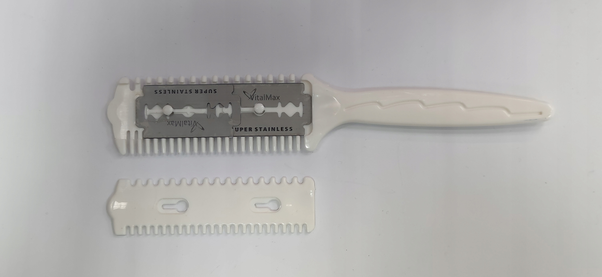 GORGOL Grzebień trymer z żyletką do cieniowania włosów zapasowe żyletki Model 16134