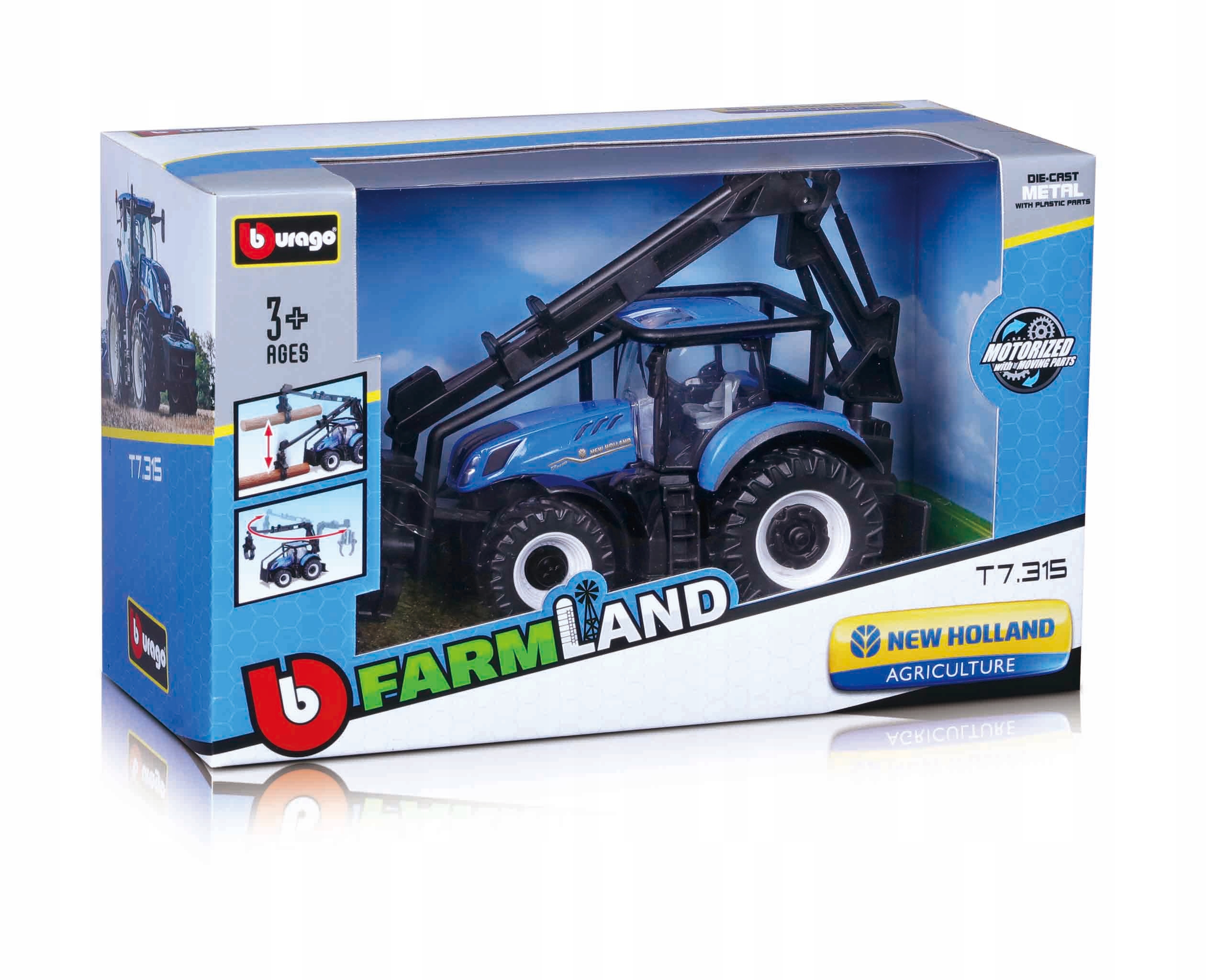 

Traktor Z Ładowarką New Holland T7.315 Bburago