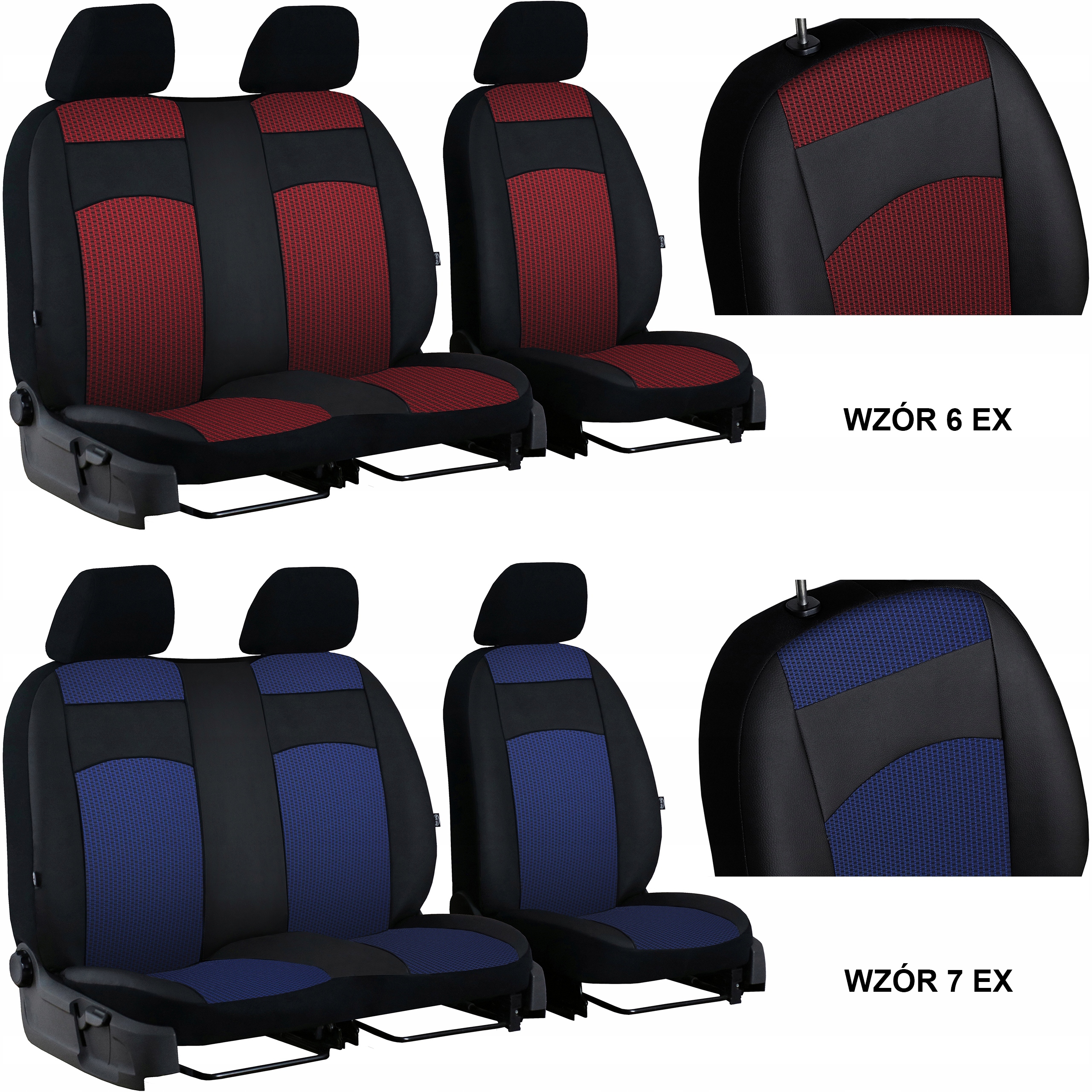 POKROWCE MIAROWE NA FOTELE DO RENAULT MASTER 3 2+1 Materiał skóra sztuczna materiał tapicerski