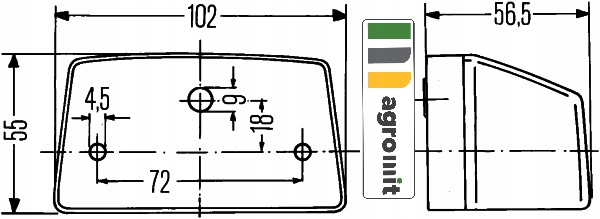 Lampa tablicy rej. AL33161, AT27535 John Deere EAN (GTIN) 4082300212723
