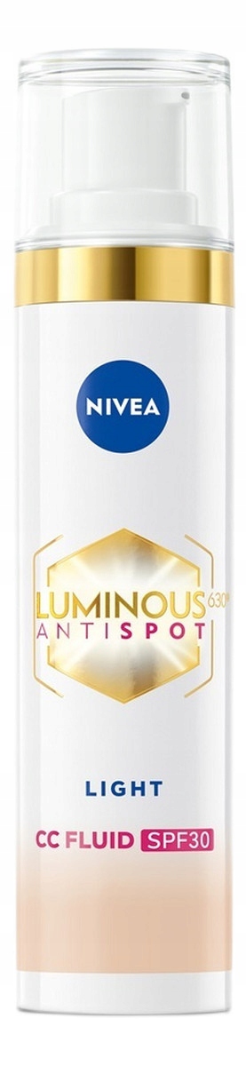 Nivea Luminous630 tónovací CC krém na obličej 3v1 Spf 30+ 40 ml