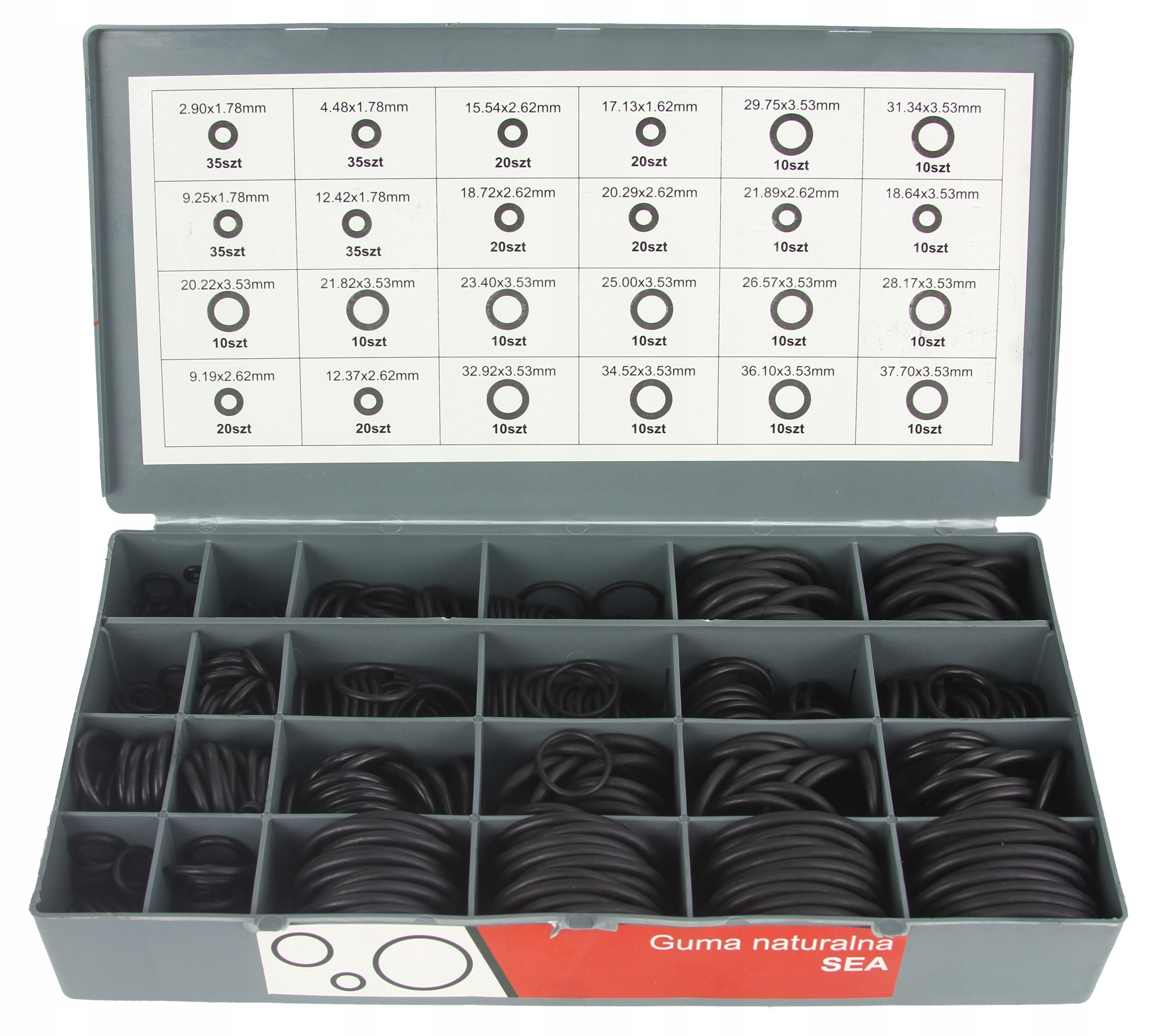 ORINGI GUMKI USZCZELKI ZESTAW ORINGÓW 900 RODZAJE EAN (GTIN) 5901969125009