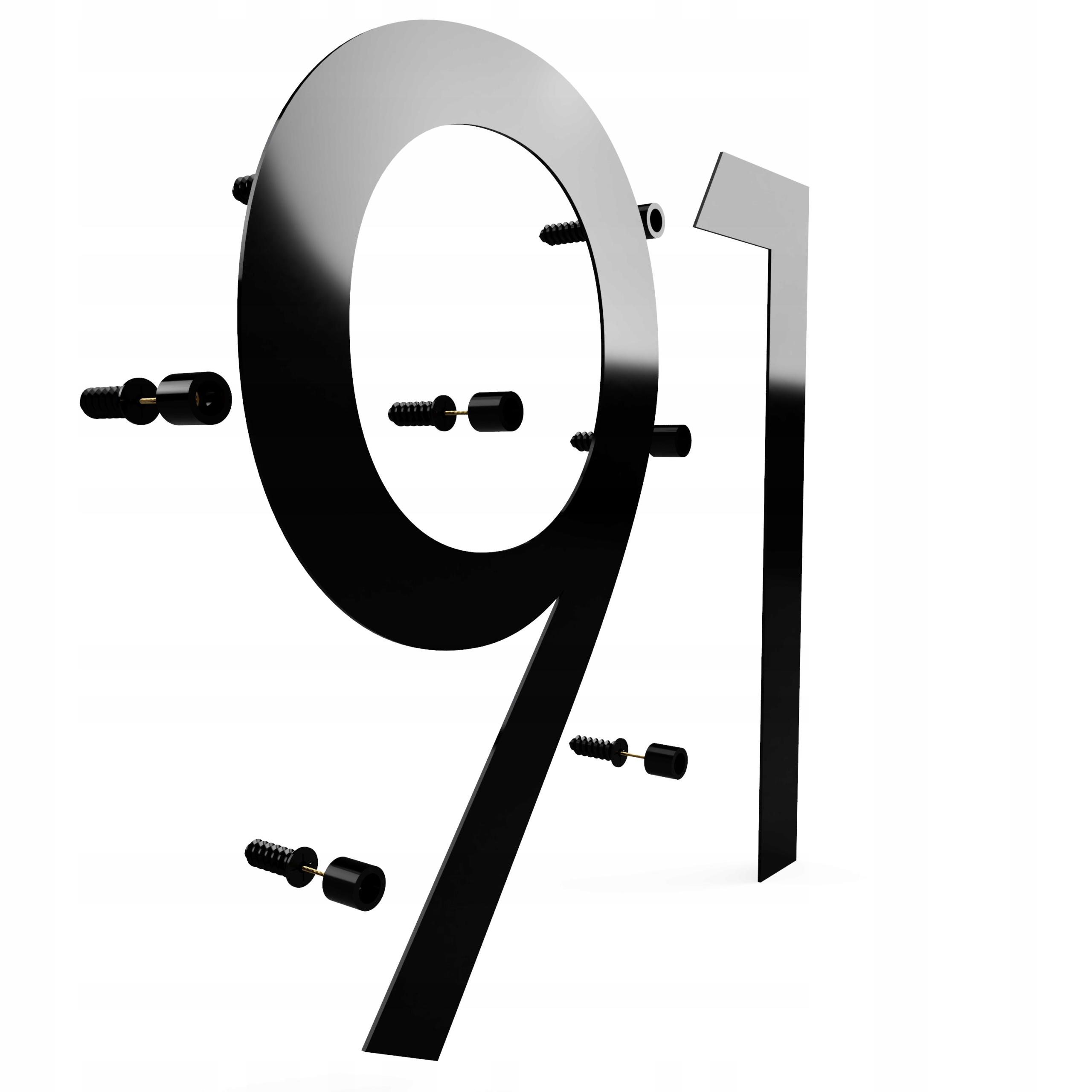 Velké čísla na dům číslo na dům číslice na dům č. na dům 60 cm alu černá