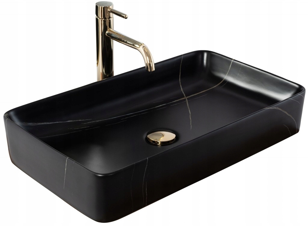Umývadlo na dosku Denis Black Stone Matt Rea -U6510) /po/