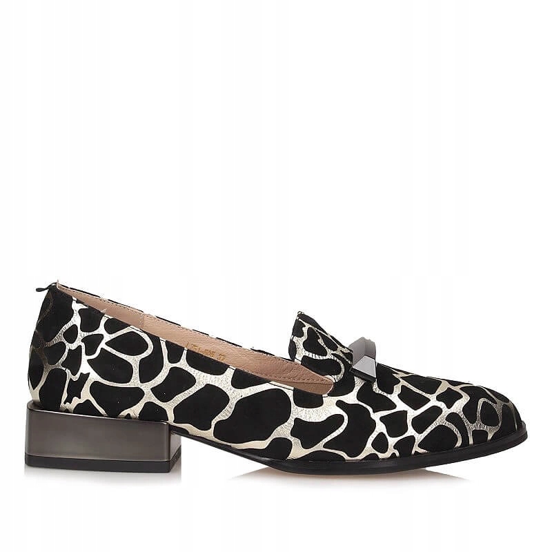 Dámské kožené polobotky s mokasíny S.Barski LZ51-505 Black