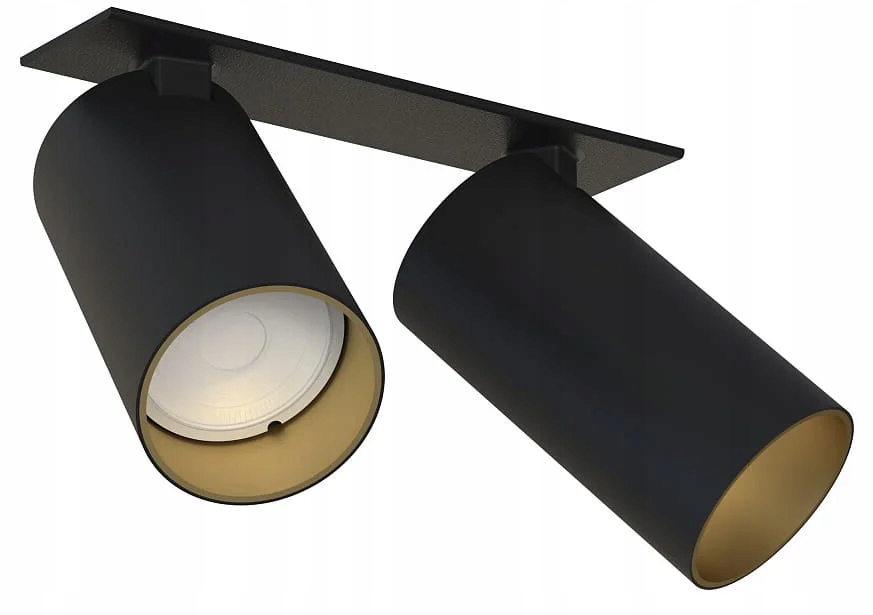 Nastavitelné stropní svítidlo černé reflektory 2 bodové Mono Nowodvorski