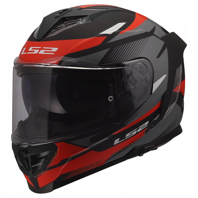 LS2 FF818 Storm III Komai Black Red športová integrálna prilba s mixom XL