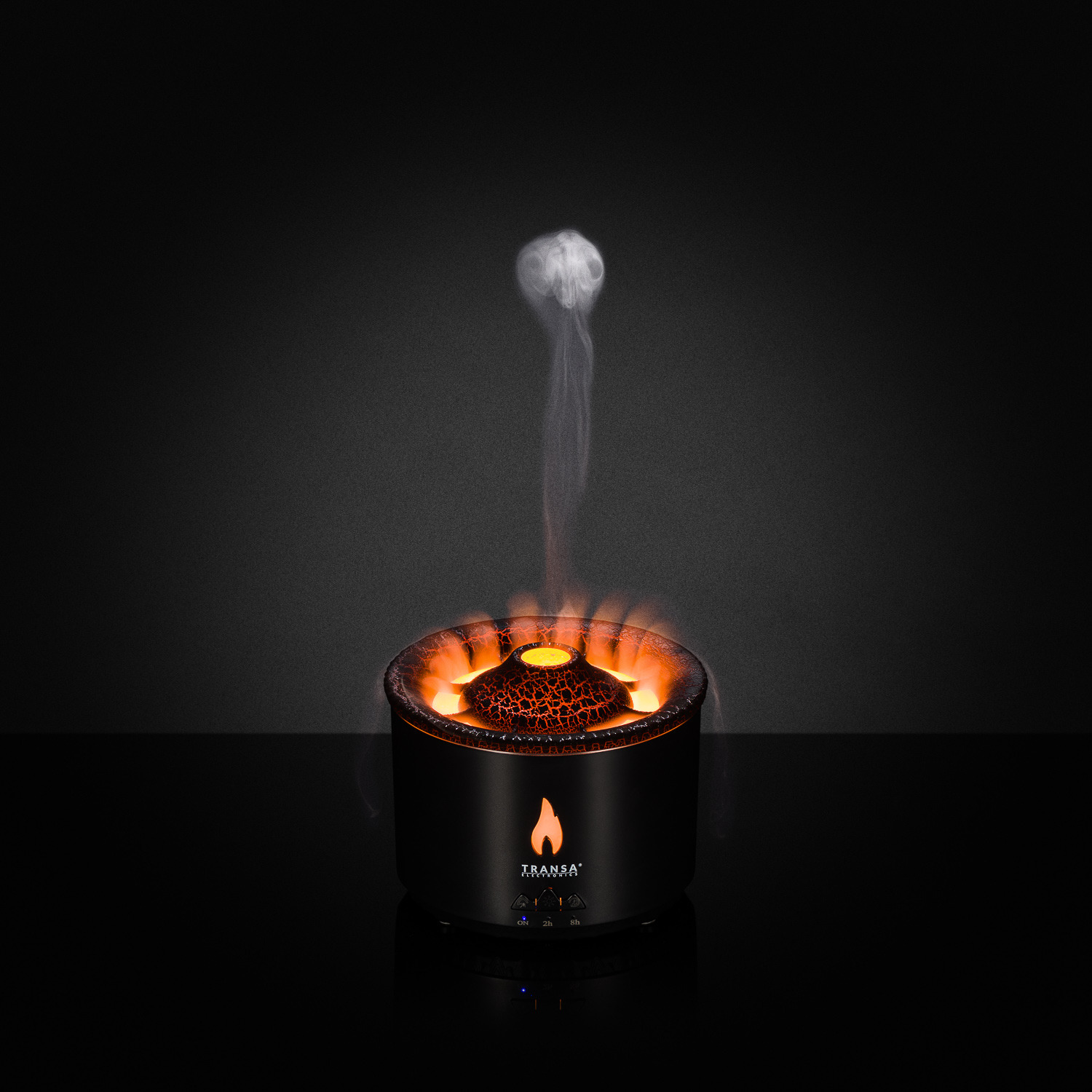 Dyfuzor zapachowy AROMATERAPIA EFEKT WULKANU PŁOMIEŃ LAWA Vulcano Black Kod producenta TE-27A