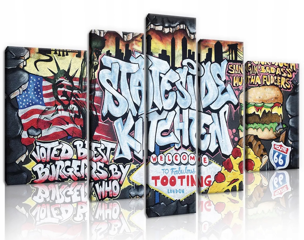 Obraz Na Plátně Canvas 170x100 Graffiti Rychlé Občerstvení