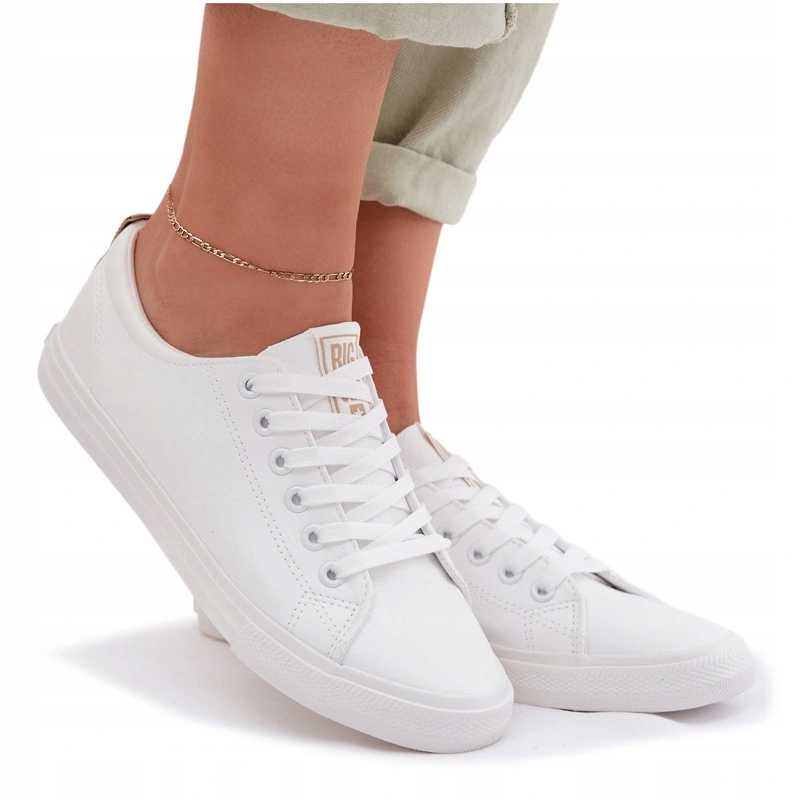 Trampki Big Star Damskie Tenisówki Niskie Eko Skórzane TT274001 Białe 40