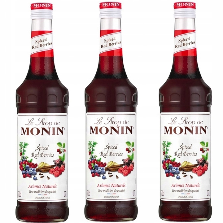3x Syrop smakowy Monin Spiced Red Berries owoce leśne i przyprawy 700ml