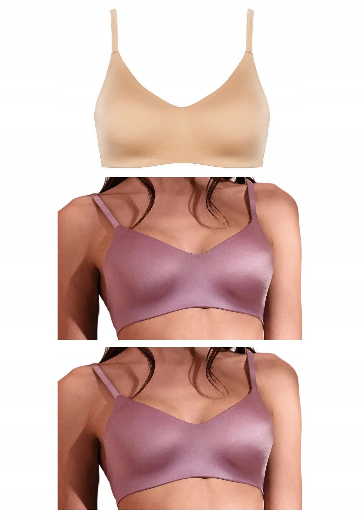 Lormar Active Ultrashine podprsenkový top 3 ks 2x růžový hnědý XL
