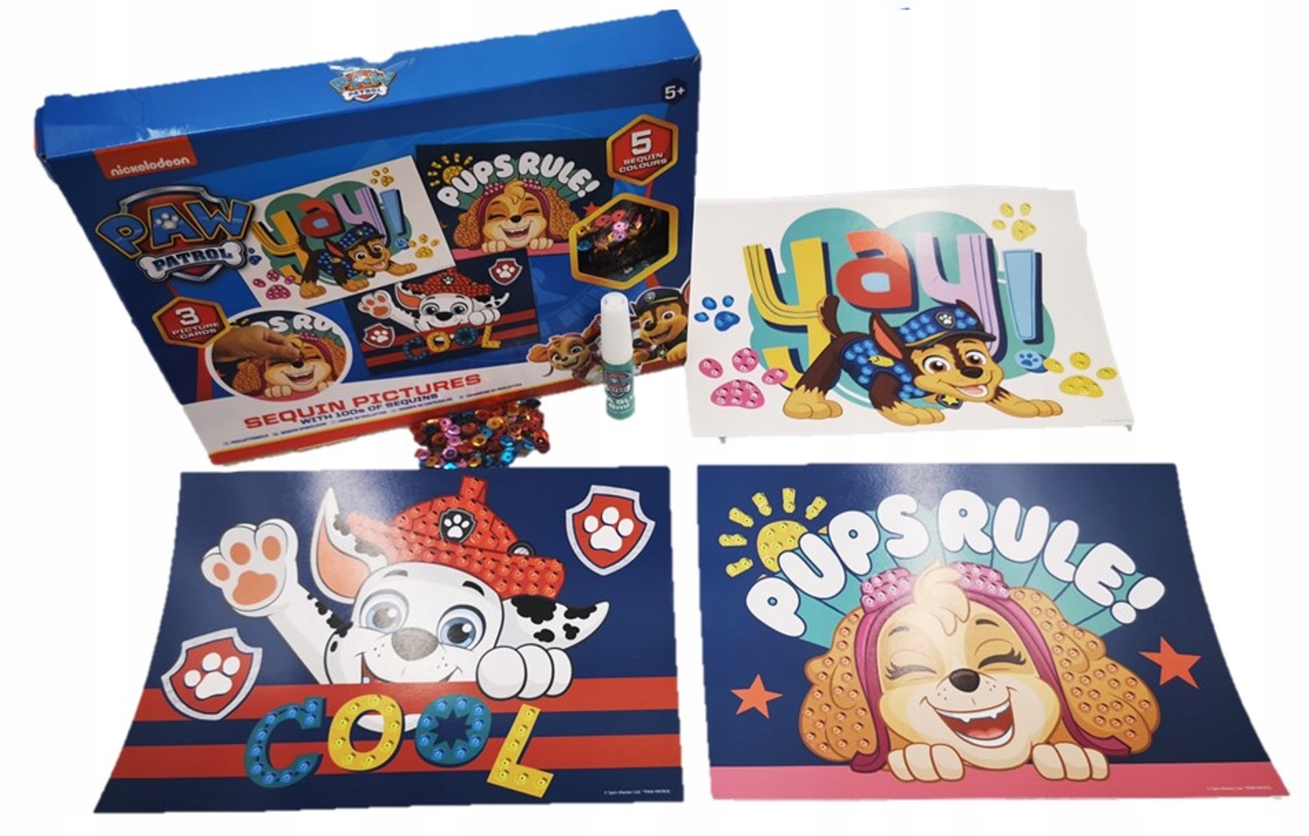 PSI PATROL Wyklejanka, mozaika cekiny kreatywny