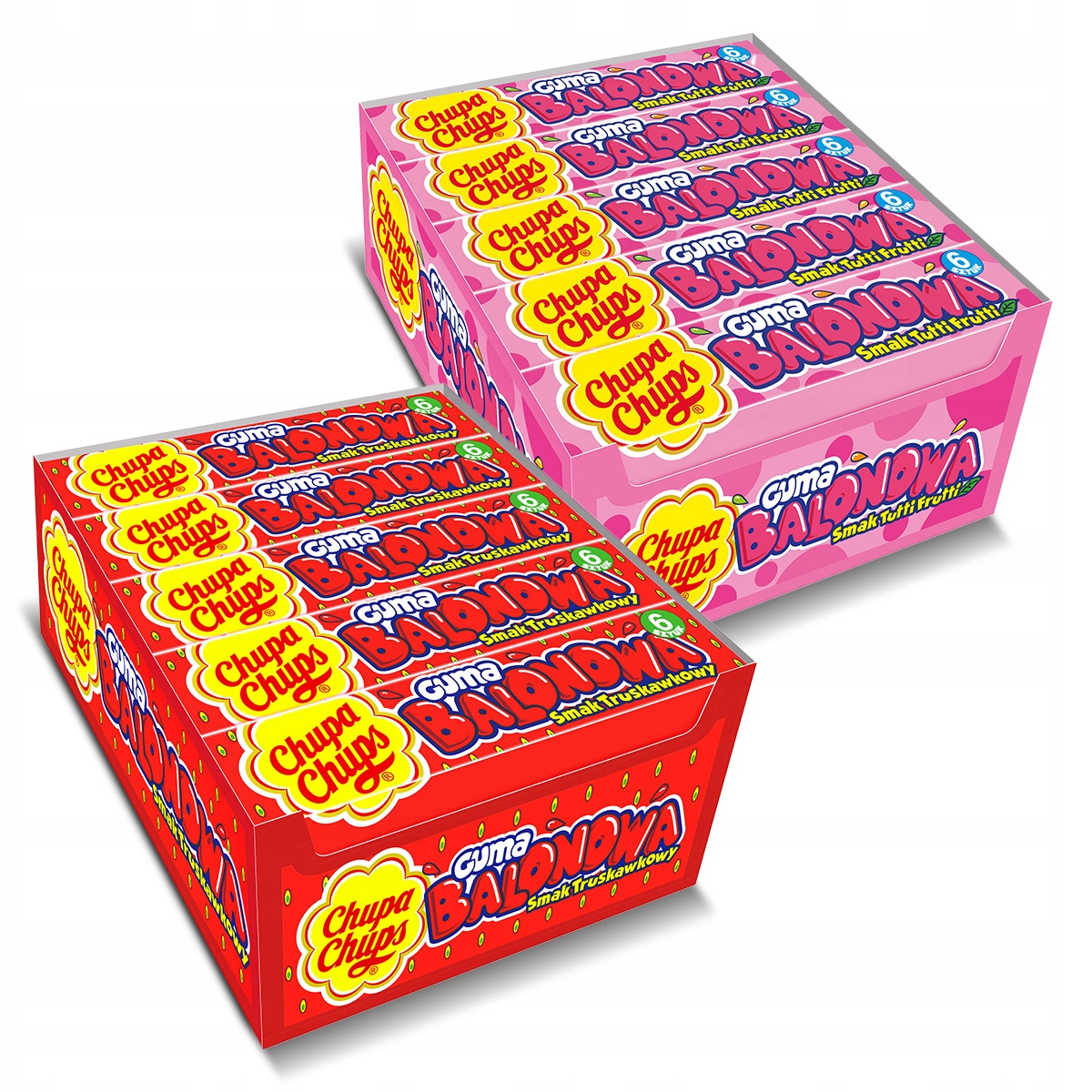 Chupa Chups guma balonowa Tutti Frutti i Truskawka 40x27,6g