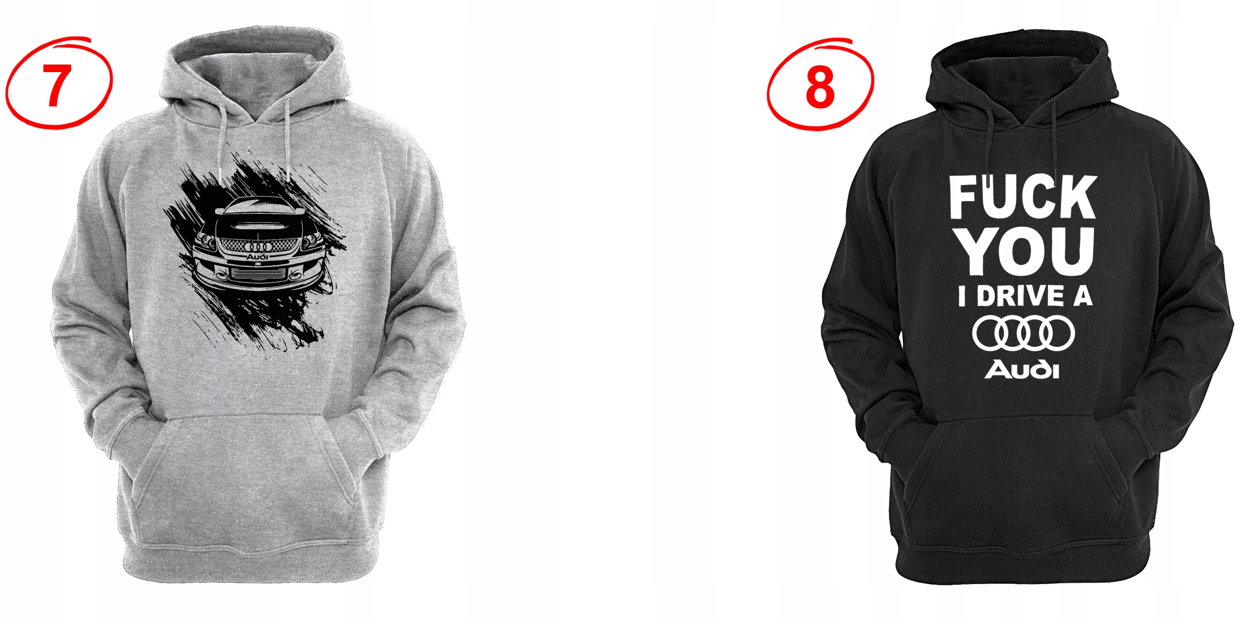 BLUZA Z KAPTUREM AUDI S4 S5 S6 S8 S-LINE RS6 WZORY Kolor wielokolorowy