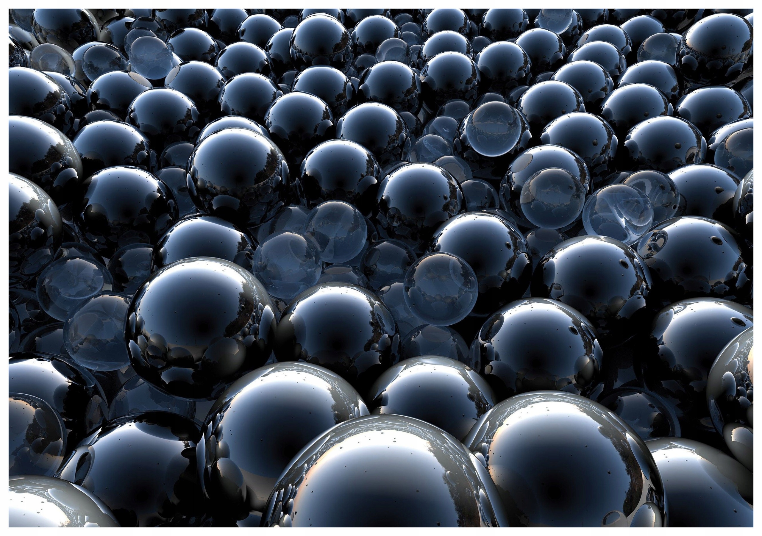 Fototapeta Černé sféry abstrakce hloubka vesmíru efekt 208x146 lepidlo