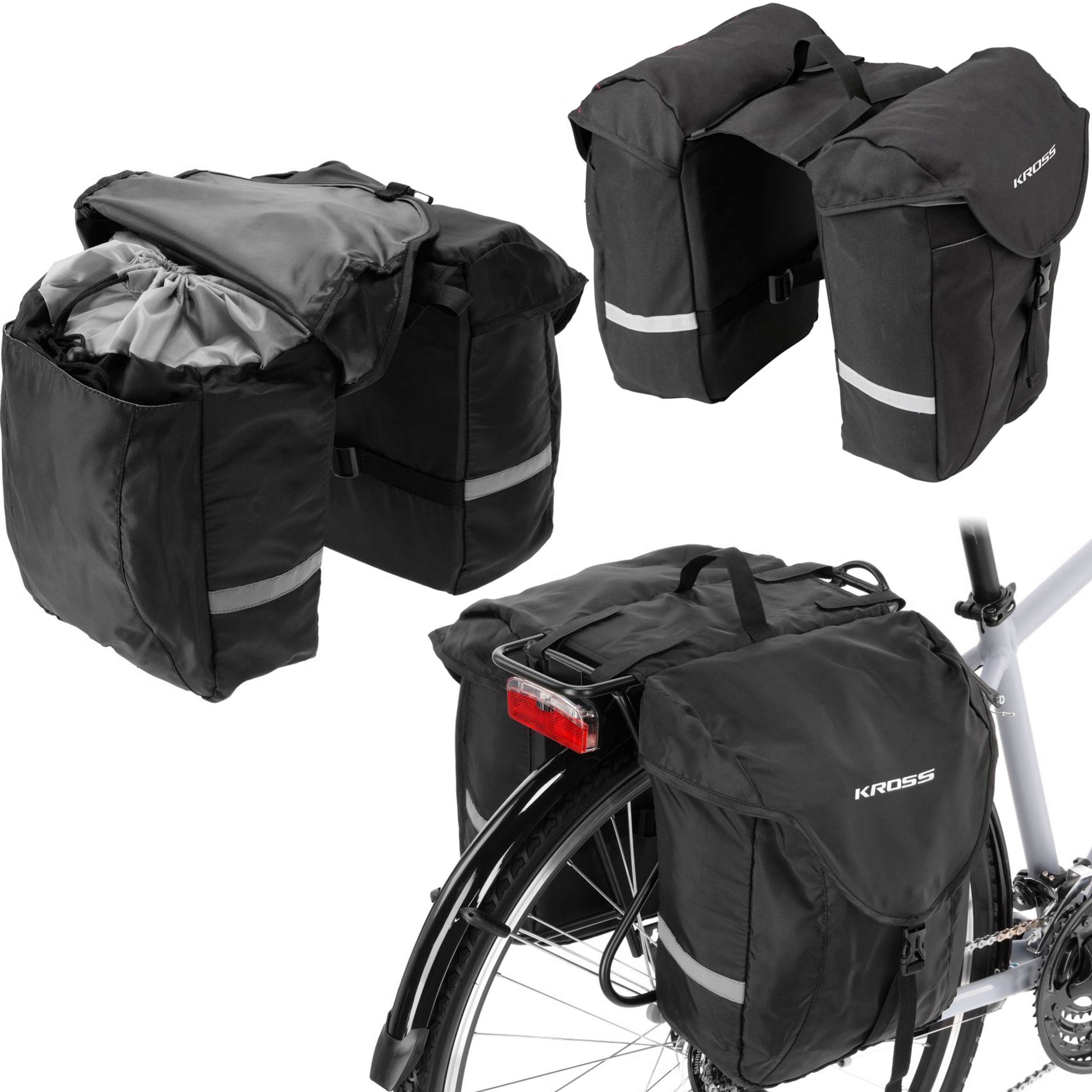 Sakwa Torba tylna na tył bagażnik Kross Roamer Rear Bag 2 x 10 L 20 L black