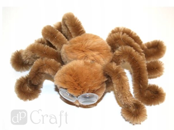 Pompony akrylowe mix animal prints 54szt ZWIERZAKI Materiał tkanina