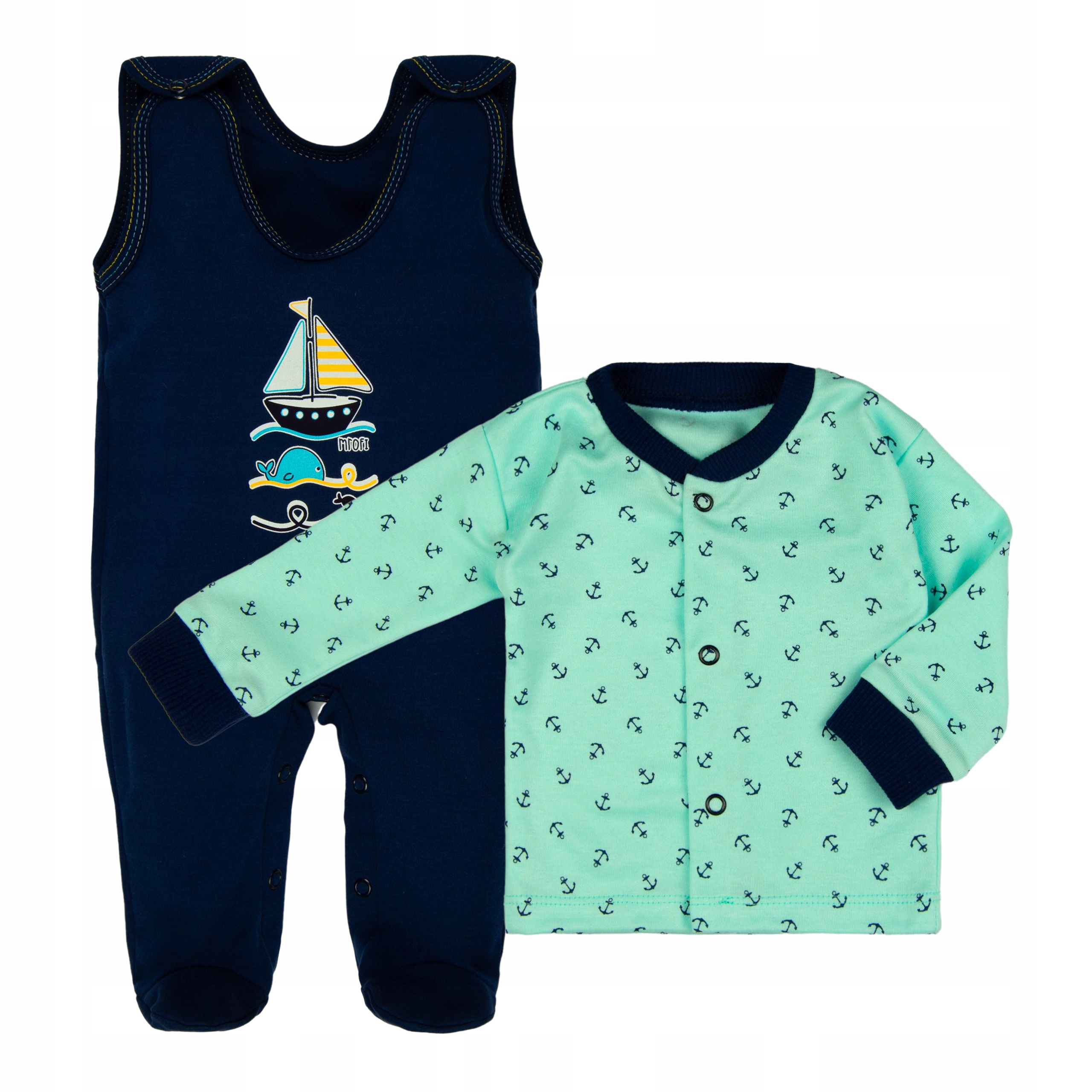 

Komplet Śpiochy Kaftanik 68 dla chłopca Mrofi