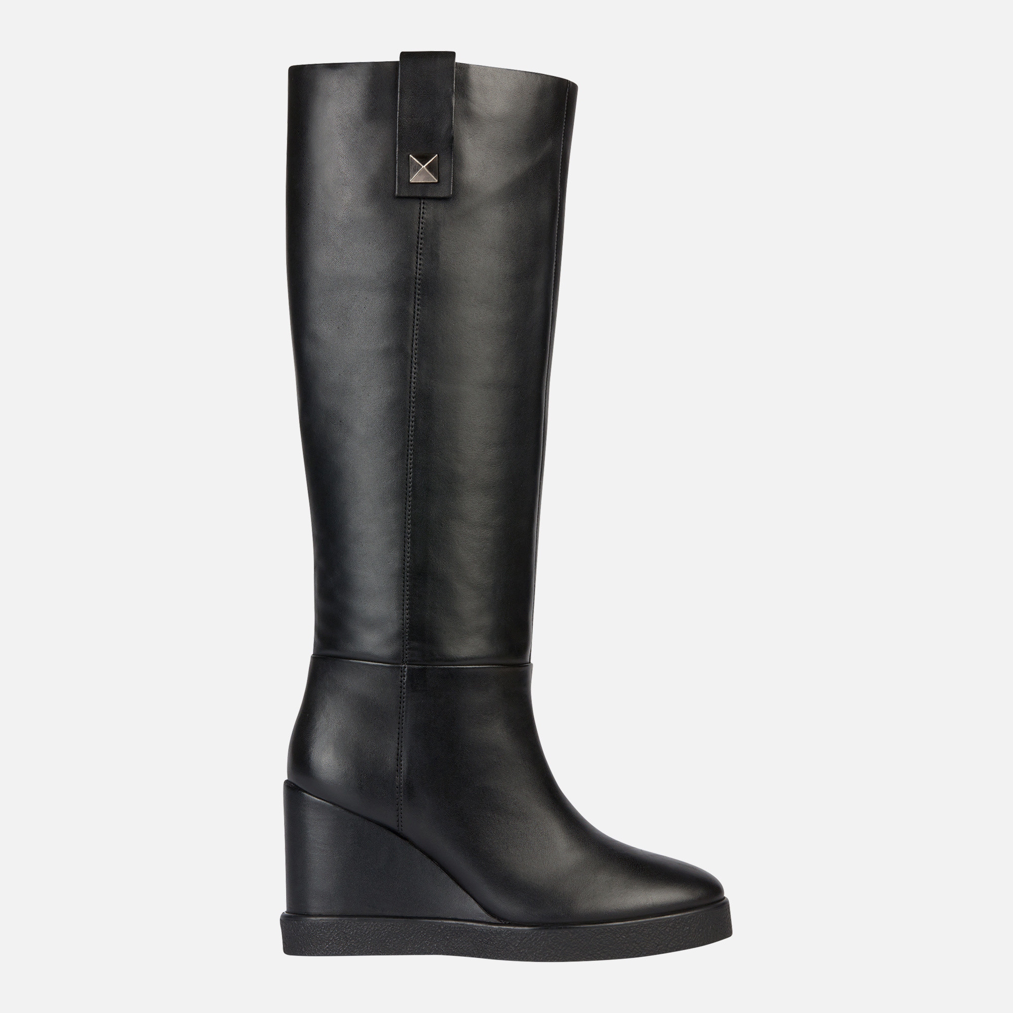 Geox Černé dámské kozačky Geox Wedge