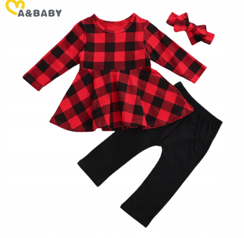 

Komplet Krata Sukienka Legginsy Opaska