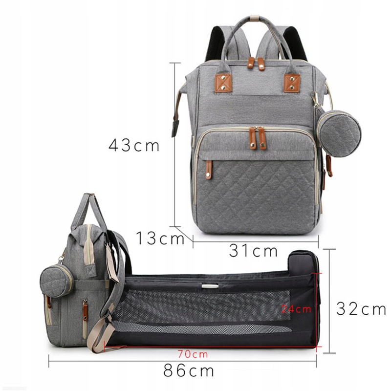 PLECAK dla MAMY TORBA ORGANIZER PRZEWIJAK ŁÓŻECZKO Kod producenta 0000