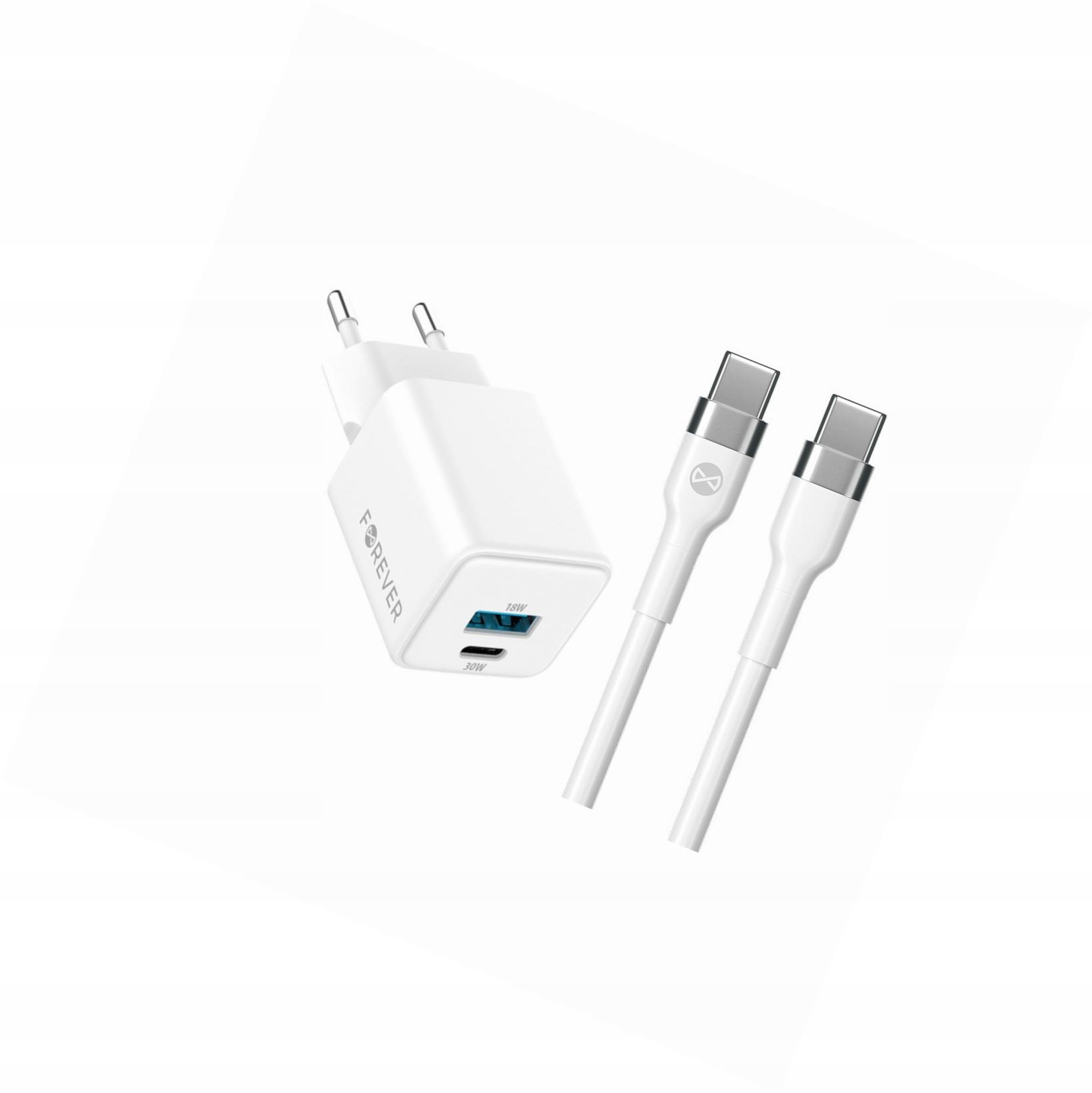 Szybka ładowarka GaN 30W Usb i Usb-c z kablem do Motorola Moto G72