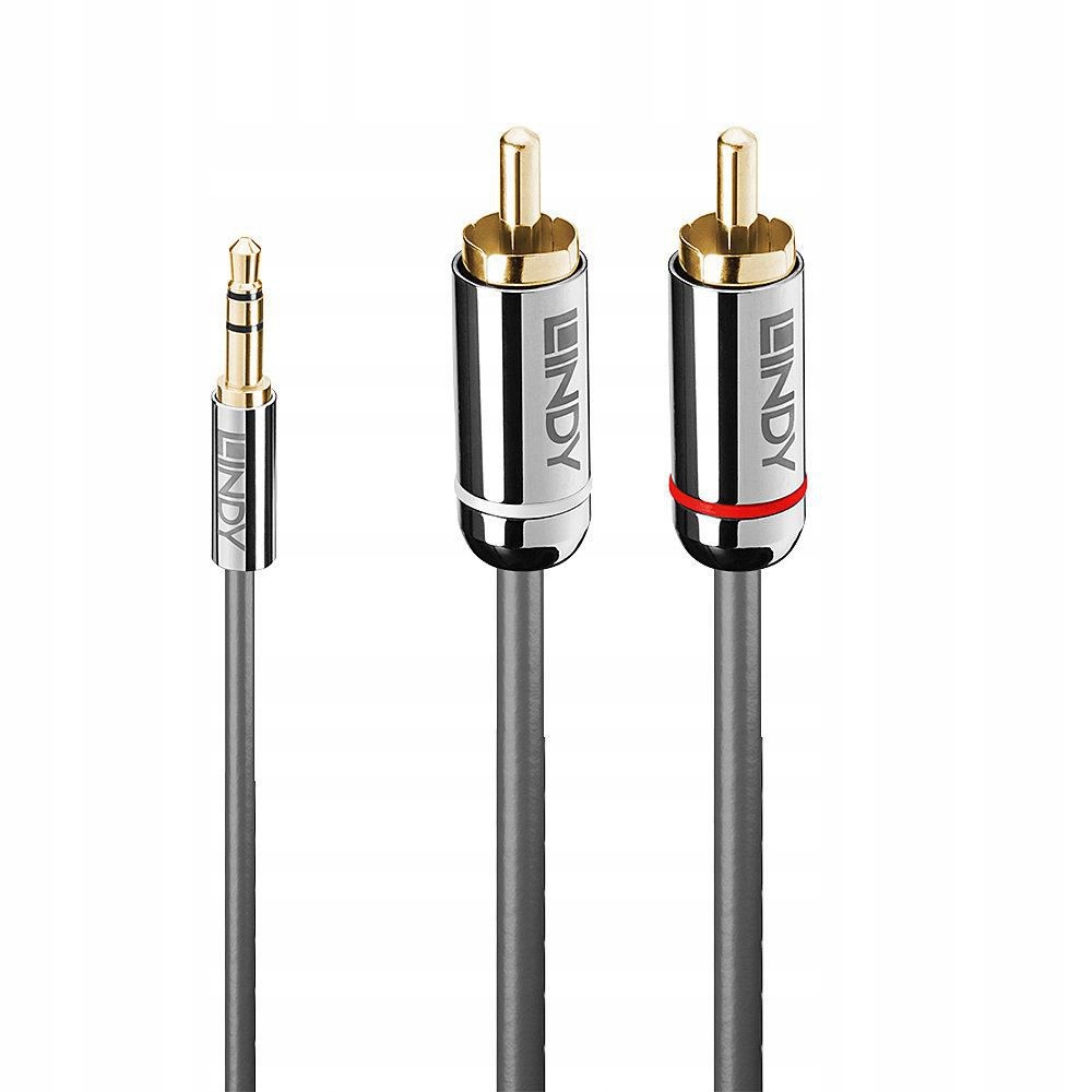 3.5mm-es mini Jack kábel Lindy Cromo Line 35336 2x RCA 5 m ...