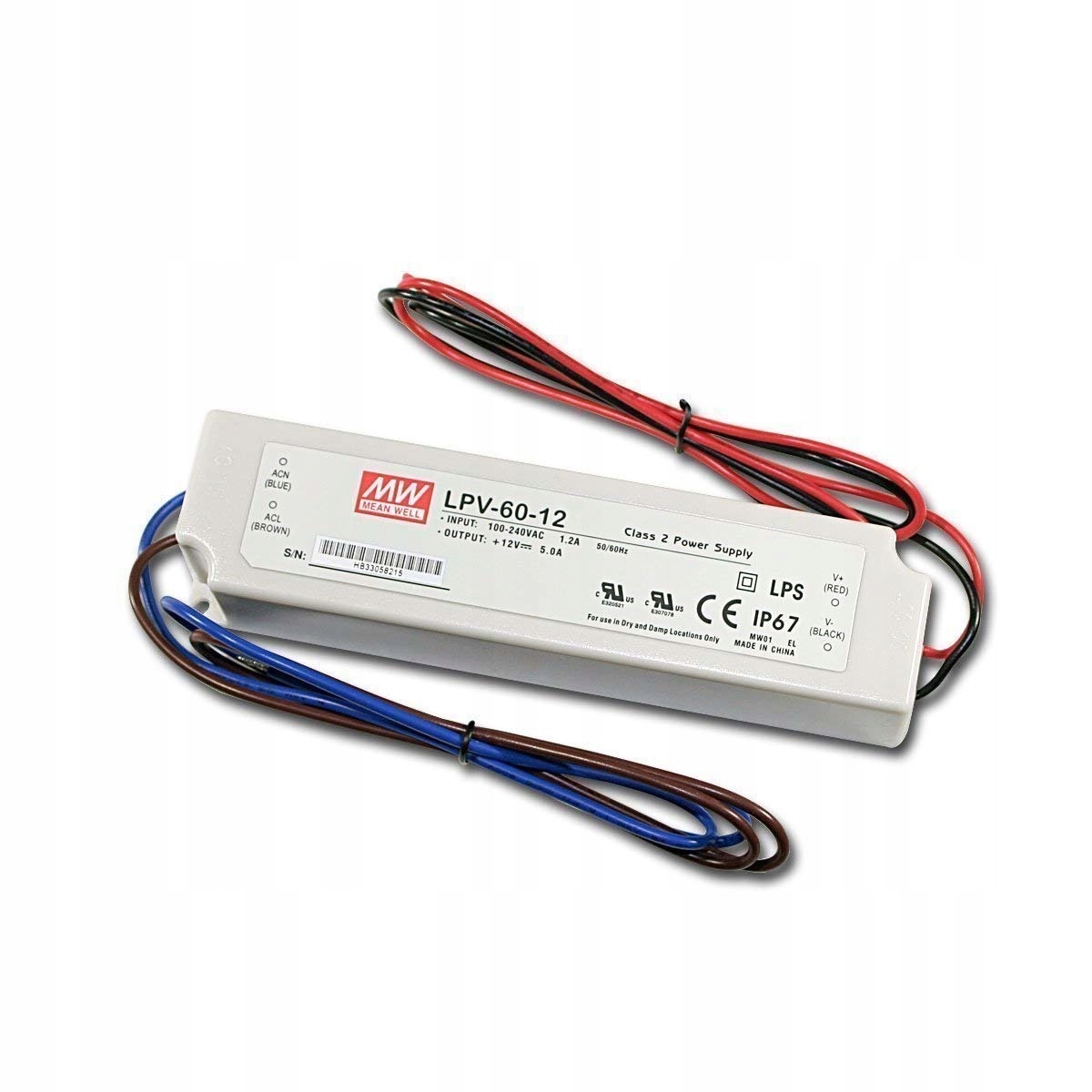 

Zasilacz Led 12V 5A 60W Mean Well LPV-60-12