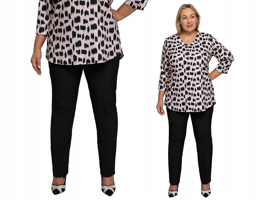 Elegantní černé kalhoty 54