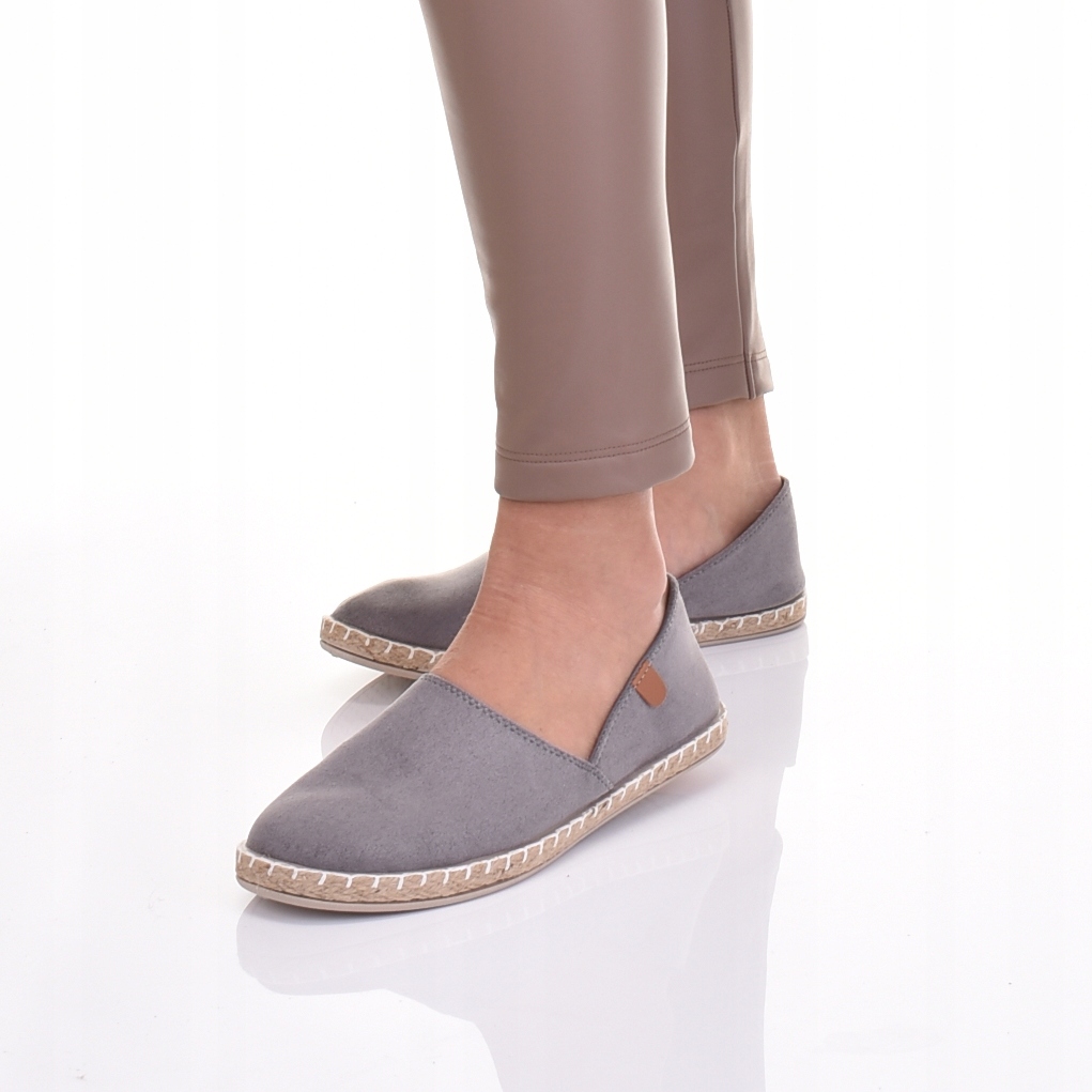 KLASYCZNE BUTY LETNIE ESPADRYLE DAMSKIE ZAMSZOWE WSUWANE NA SŁOMCE Rozmiar 38