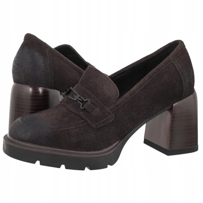 Dámské semišové polobotky Filippo Hnědé DP8169/26 D Brown