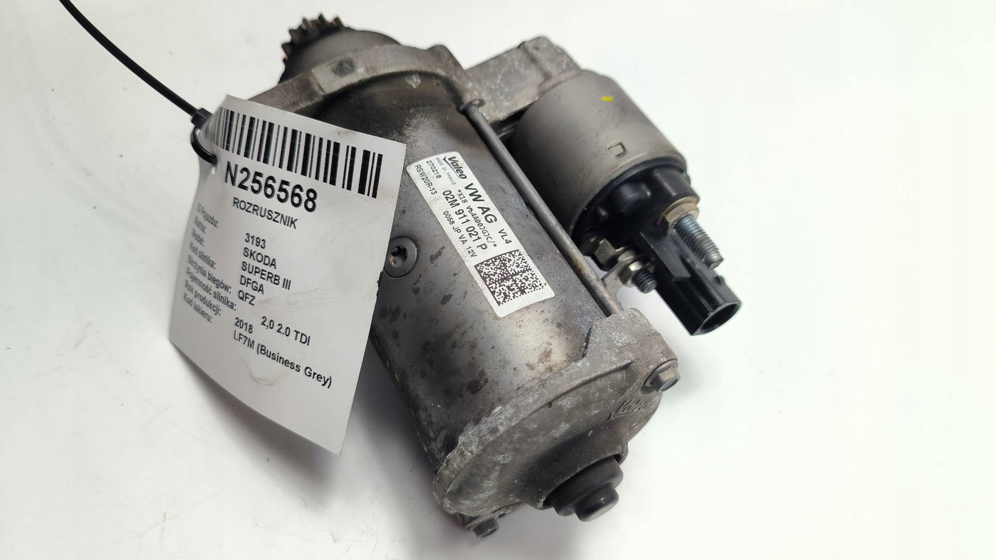 starter 02M911021P 2.0 TDI SKODA SUPERB III