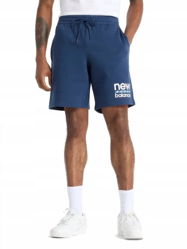 Pánské teplákové Kraťasy New Balance MS51940NNY, tmavě modré, L