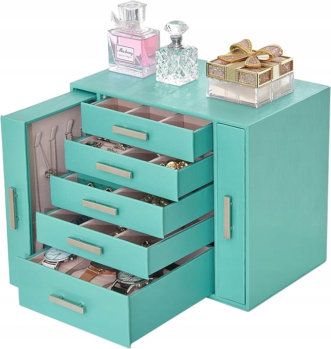 Anwbroad krabička, organizér na šperky, krabička zelená