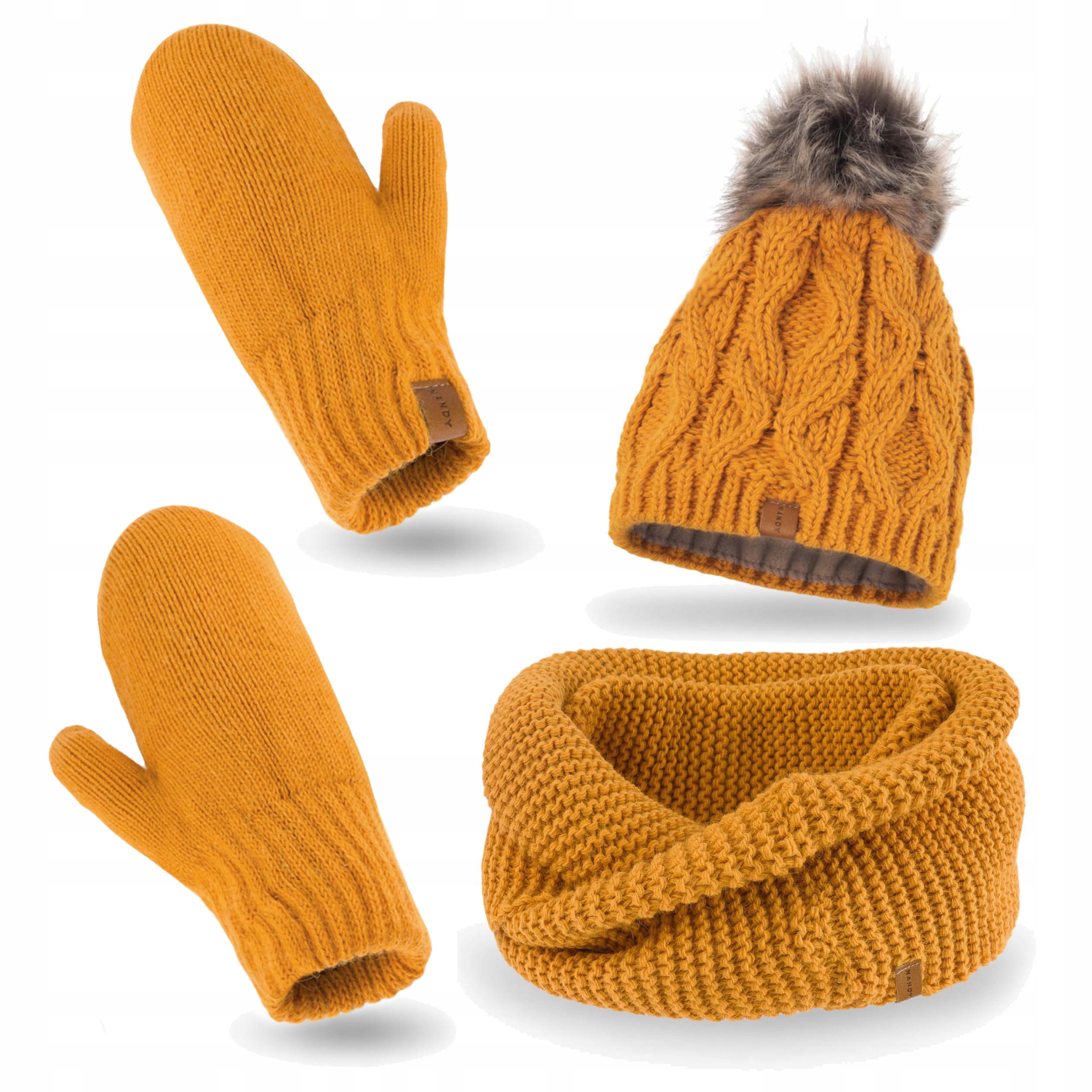 Dámská zimní sada Nandy Čepice Nákrčník rukavice, teplá sada na zimu