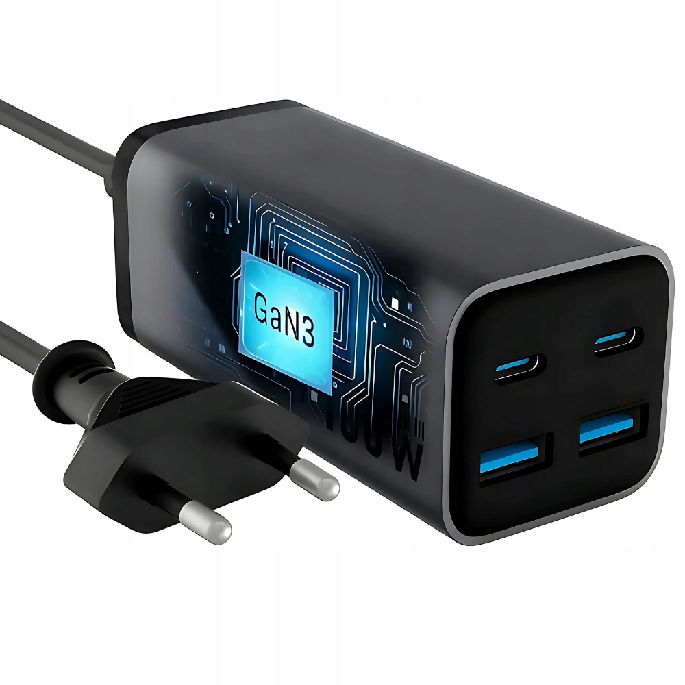 Szybka Ładowarka Sieciowa Mocna Usb 4 porty Usb C Usb A 65W Pd Qc 3.0 GaN