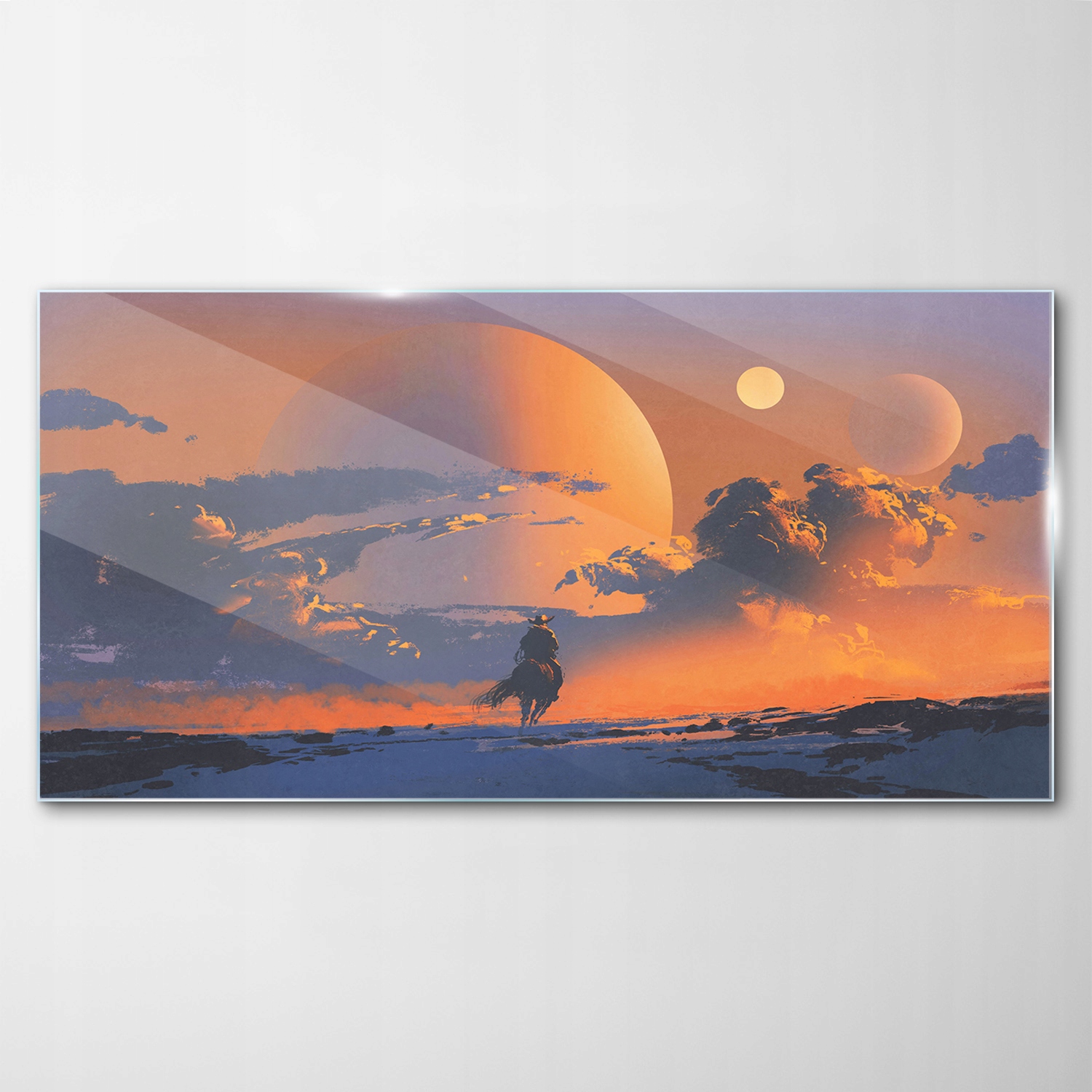 

Obraz na Szkle Dekor Kowboj Koń Western 140x70