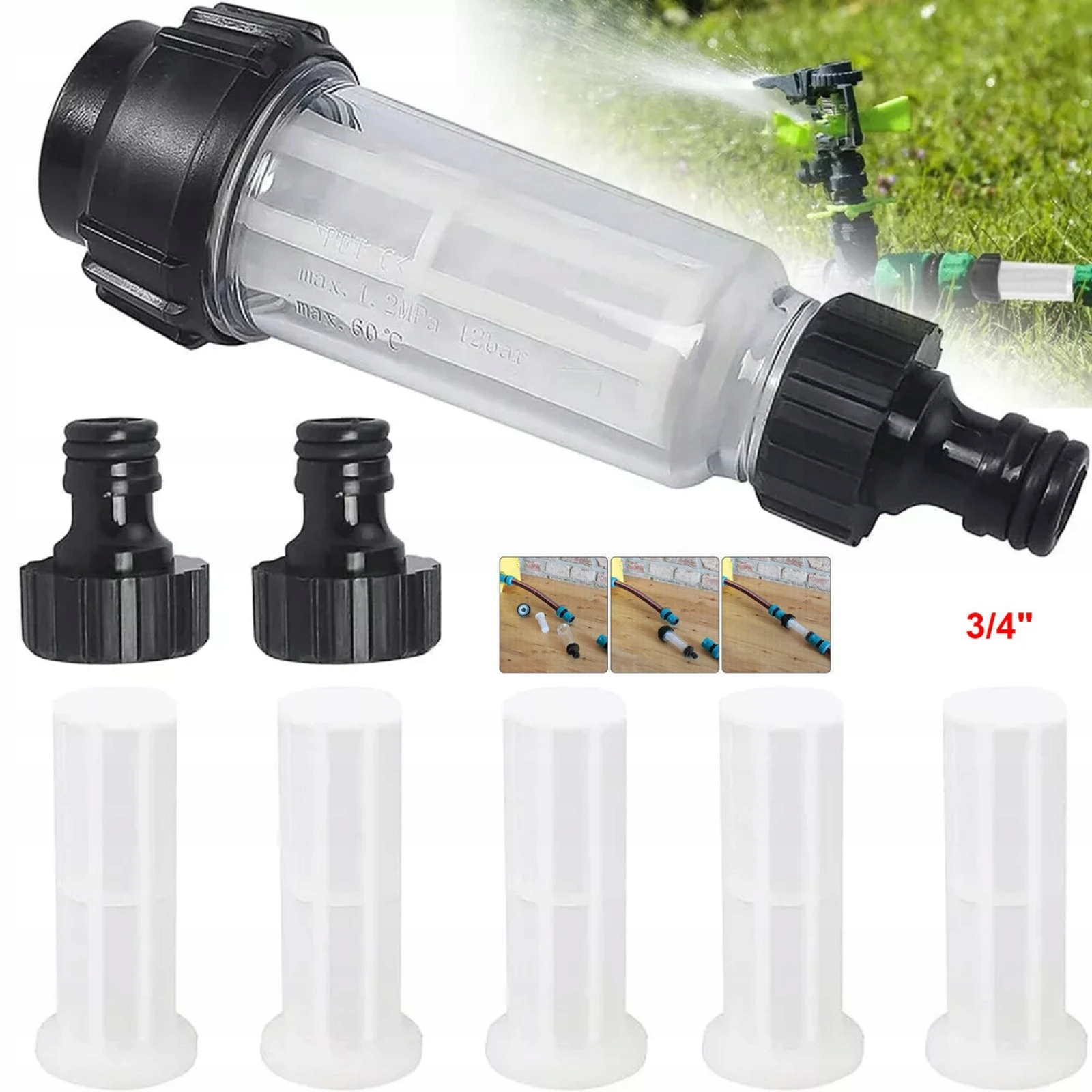 Filtr zahradní hadice pro tlakovou pračku, vodní filtr, vodní filtr