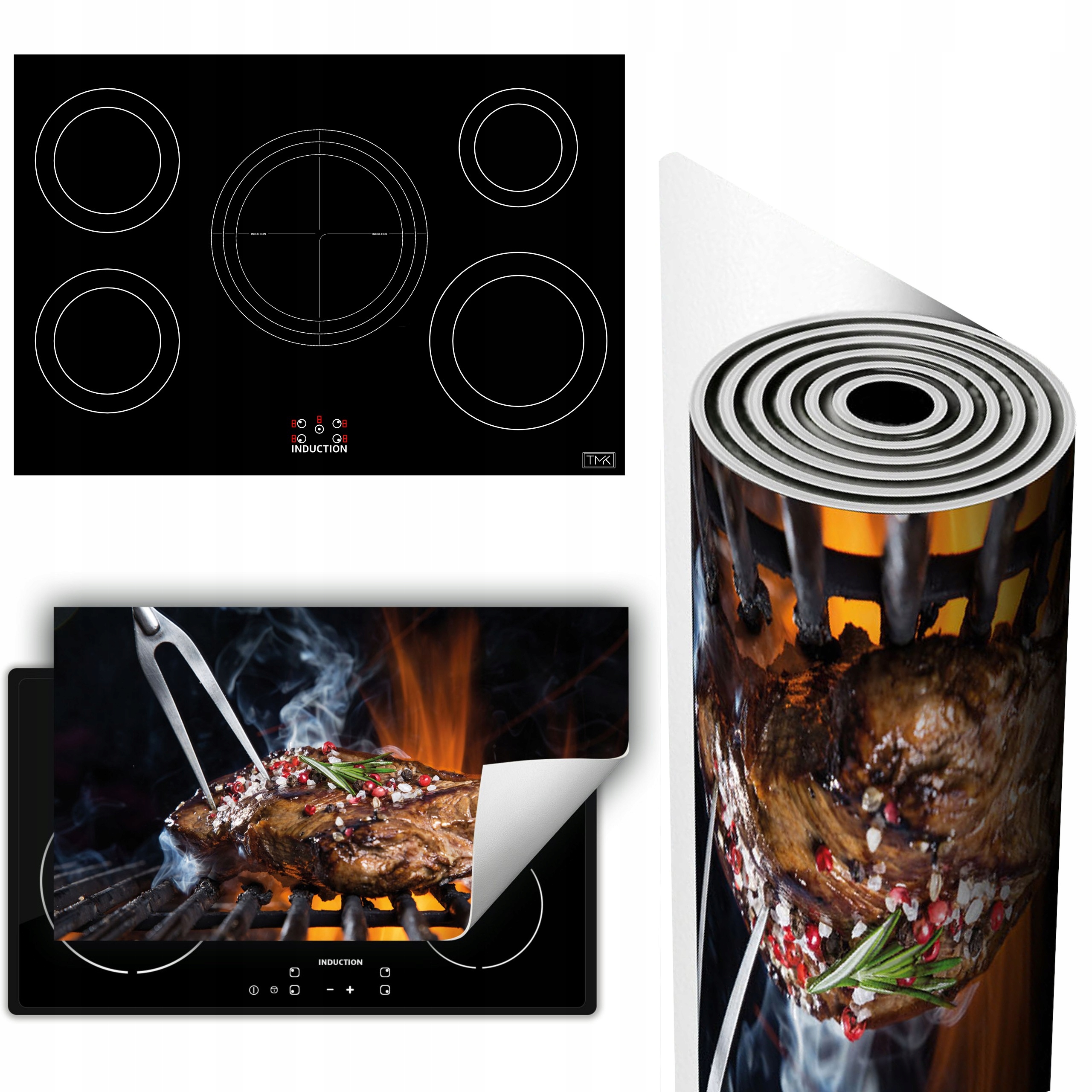 Vinylová Podložka Ochrana Kuchyňské Desky 90x52 Hovězí steak