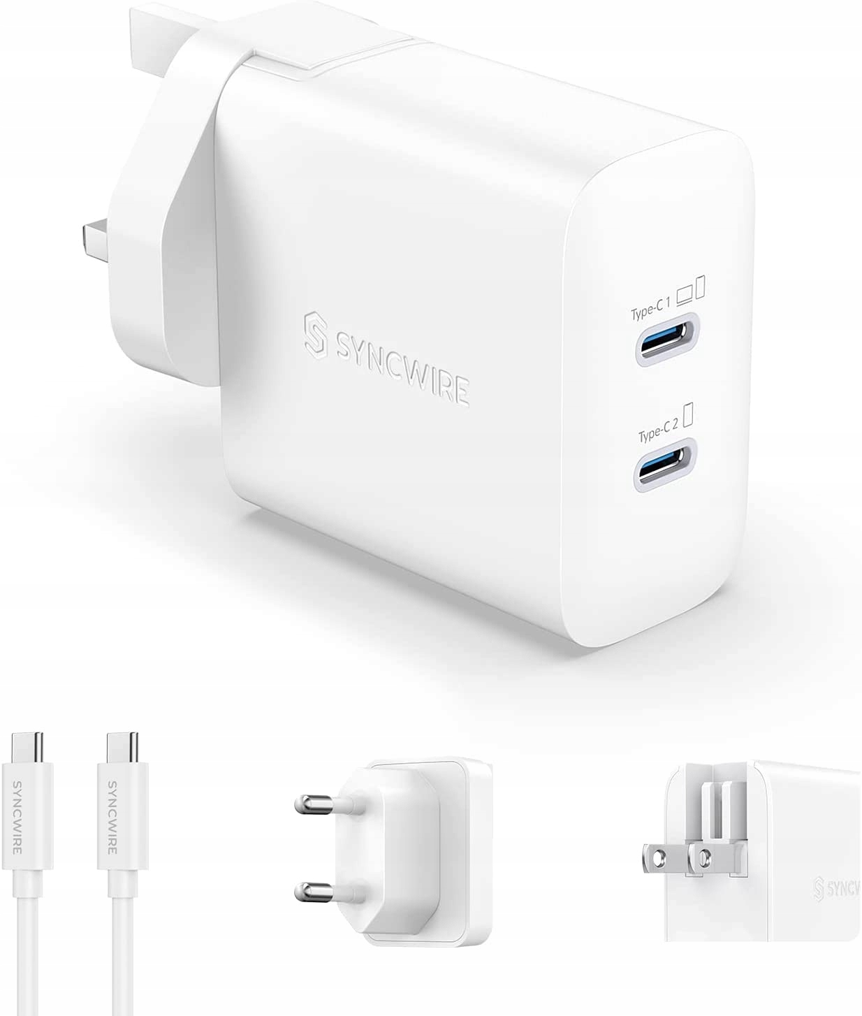 

Ładowarka Syncwire 67W 2 Porty Usb-c Fast Charge