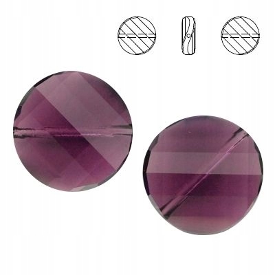 5621 MM 14 Swarovski Twist Bead Amethyst