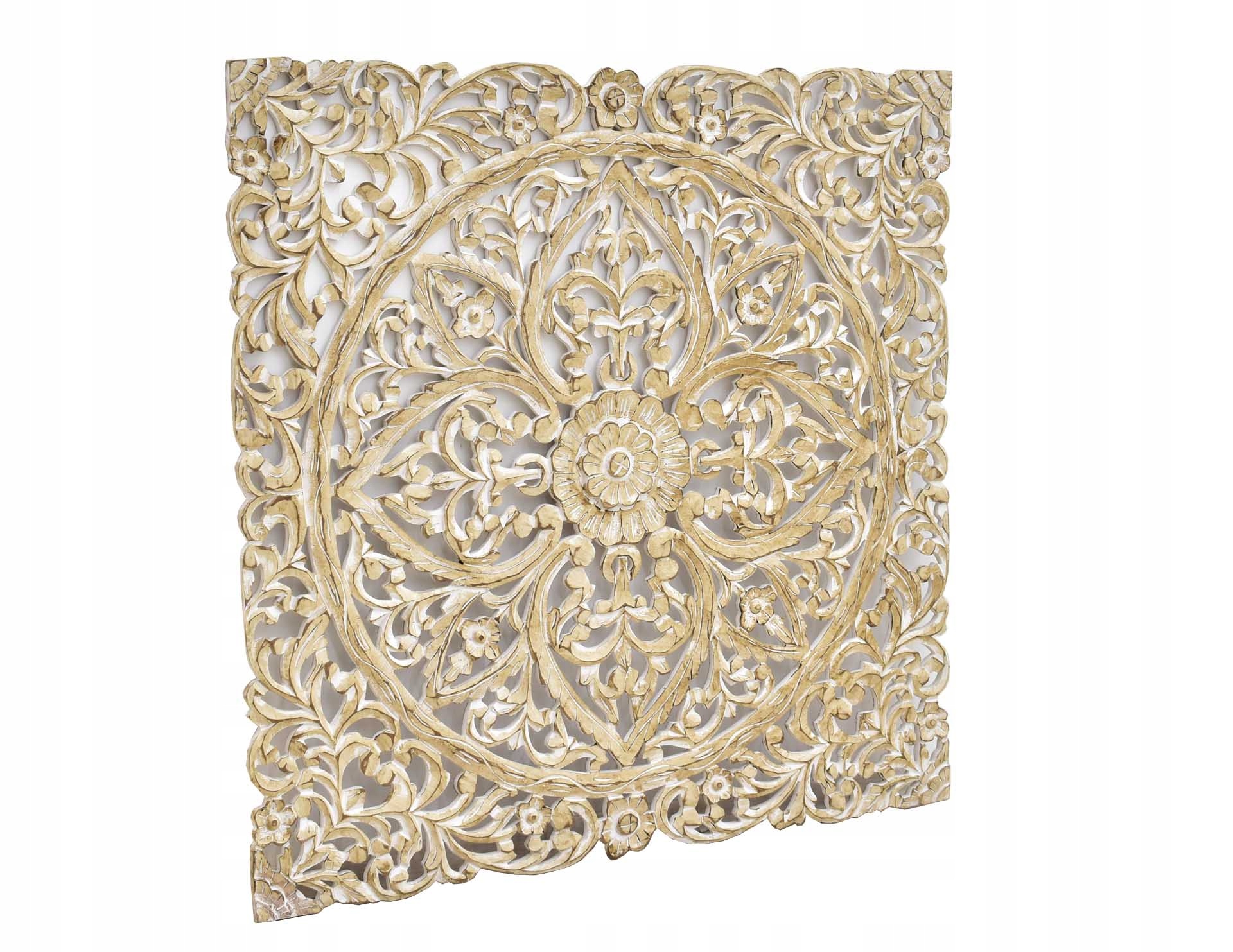 Indyjski panel ścienny ażurowy kwadrat dekor