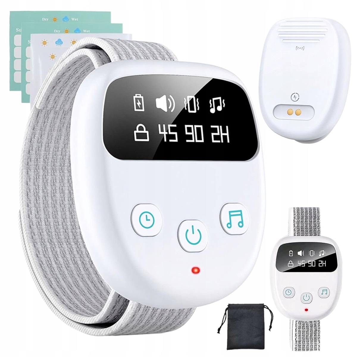 Bezprzewodowy alarm na moczenie tryby alarmu z timerem do dzieci i seniorów